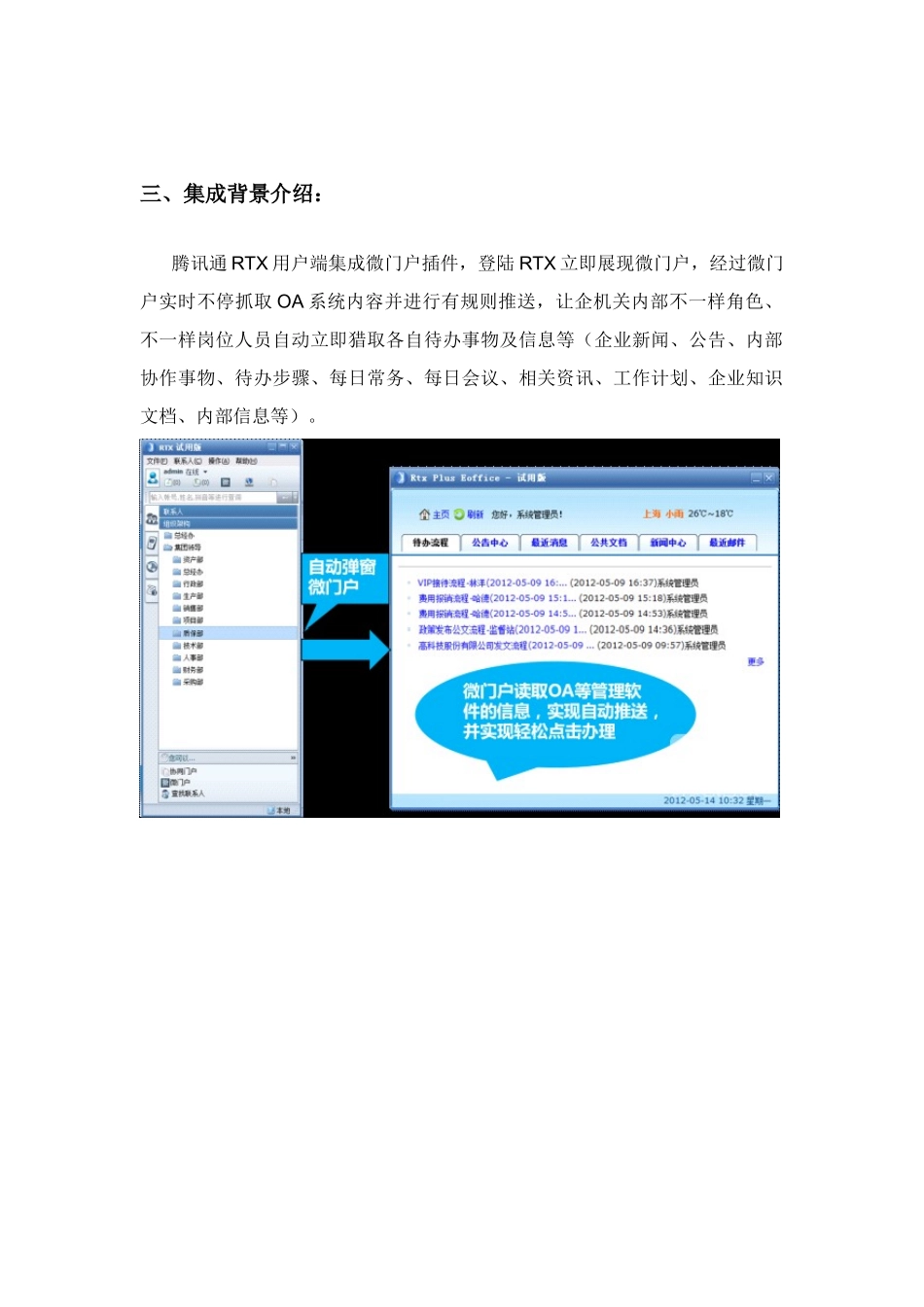 腾讯通rtx与oa软件集成专项方案_第2页