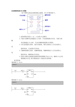 自动售货机的plc控制程序