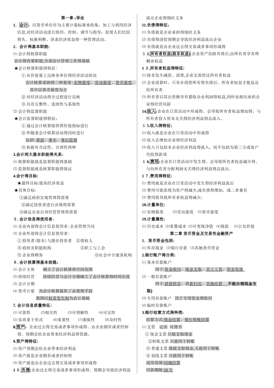自考00055企业会计学精品整理_第1页