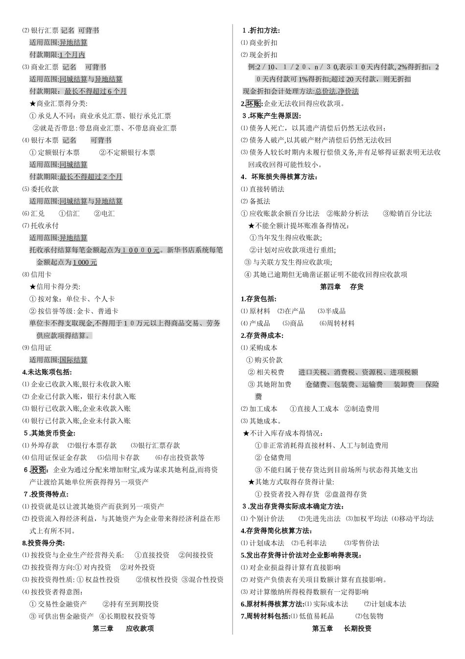 自考00055企业会计学精品整理_第2页