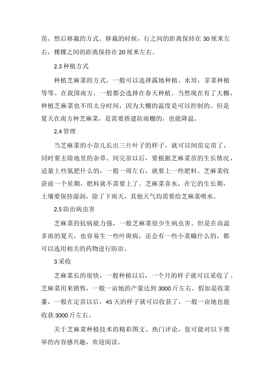 芝麻菜的种植时间和种植方法_第2页