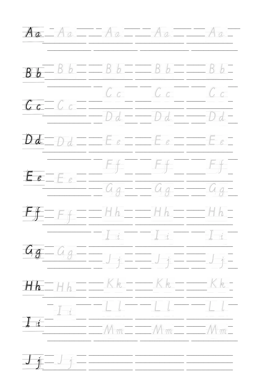 英文字母手写体描红书写字帖有笔顺也可仿写_第1页