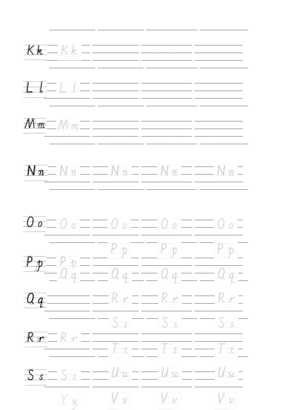 英文字母手写体描红书写字帖有笔顺也可仿写_第2页