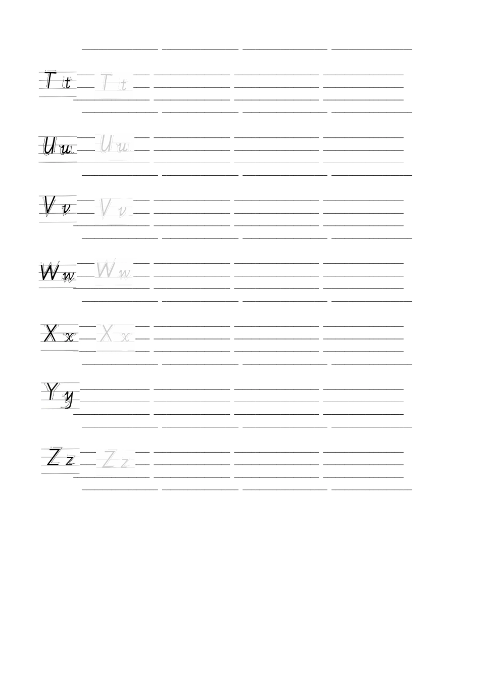 英文字母手写体描红书写字帖有笔顺也可仿写_第3页