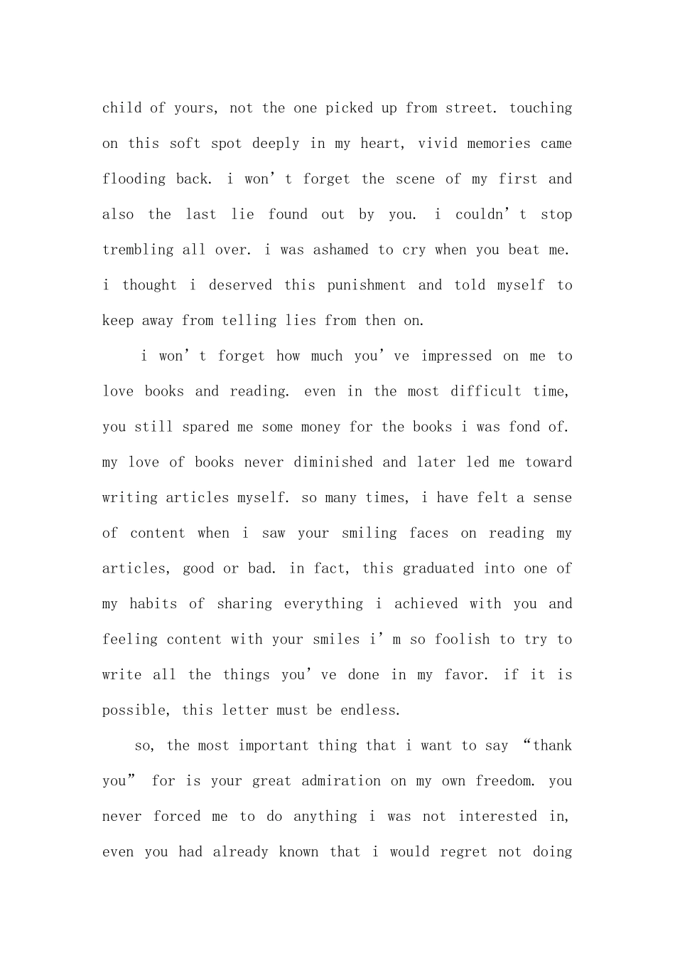 英文感谢信范文父母_第2页