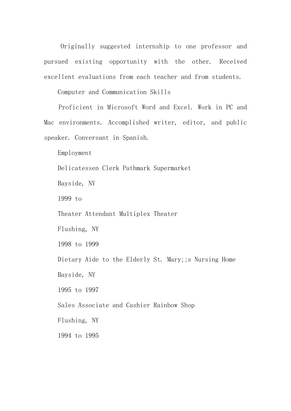 英文简历范文：公共关系个人简历（一）（标准版）_第3页