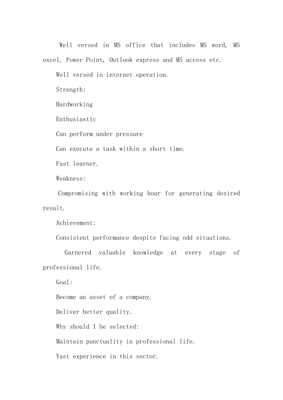 英文简历范文：客服个人简历_第3页