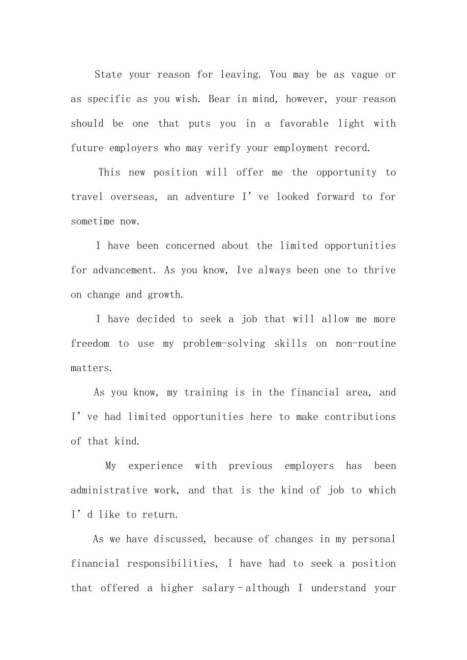 英文辞职报告常用语句_第2页