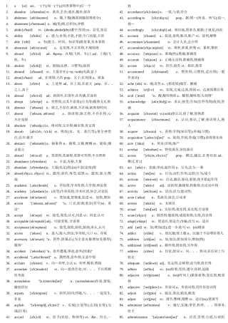 英语5000单词带音标