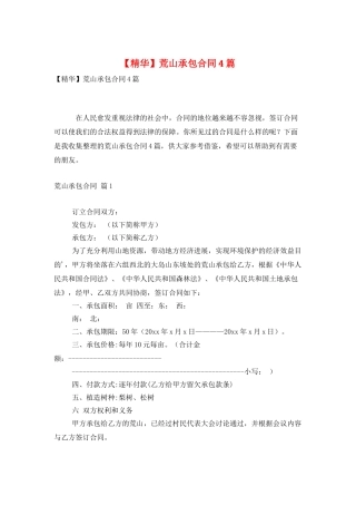 荒山承包合同4篇