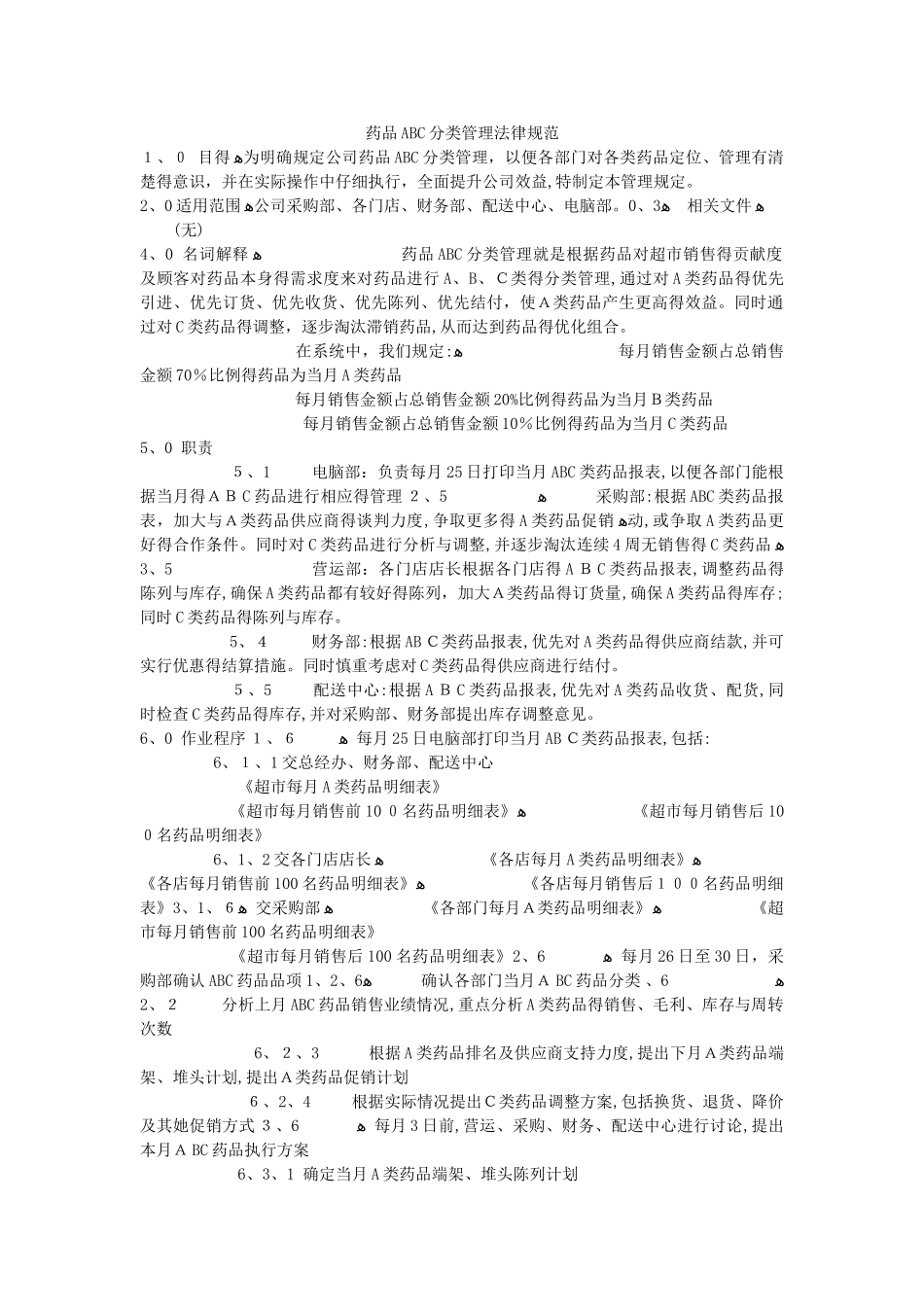 药品ABC分类管理标准_第1页