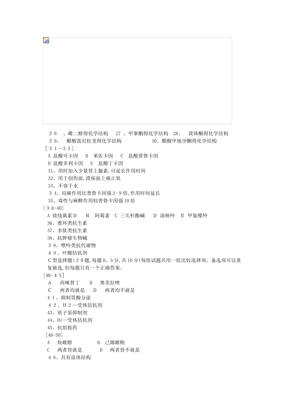 药物化学期末考试A卷总论_第3页
