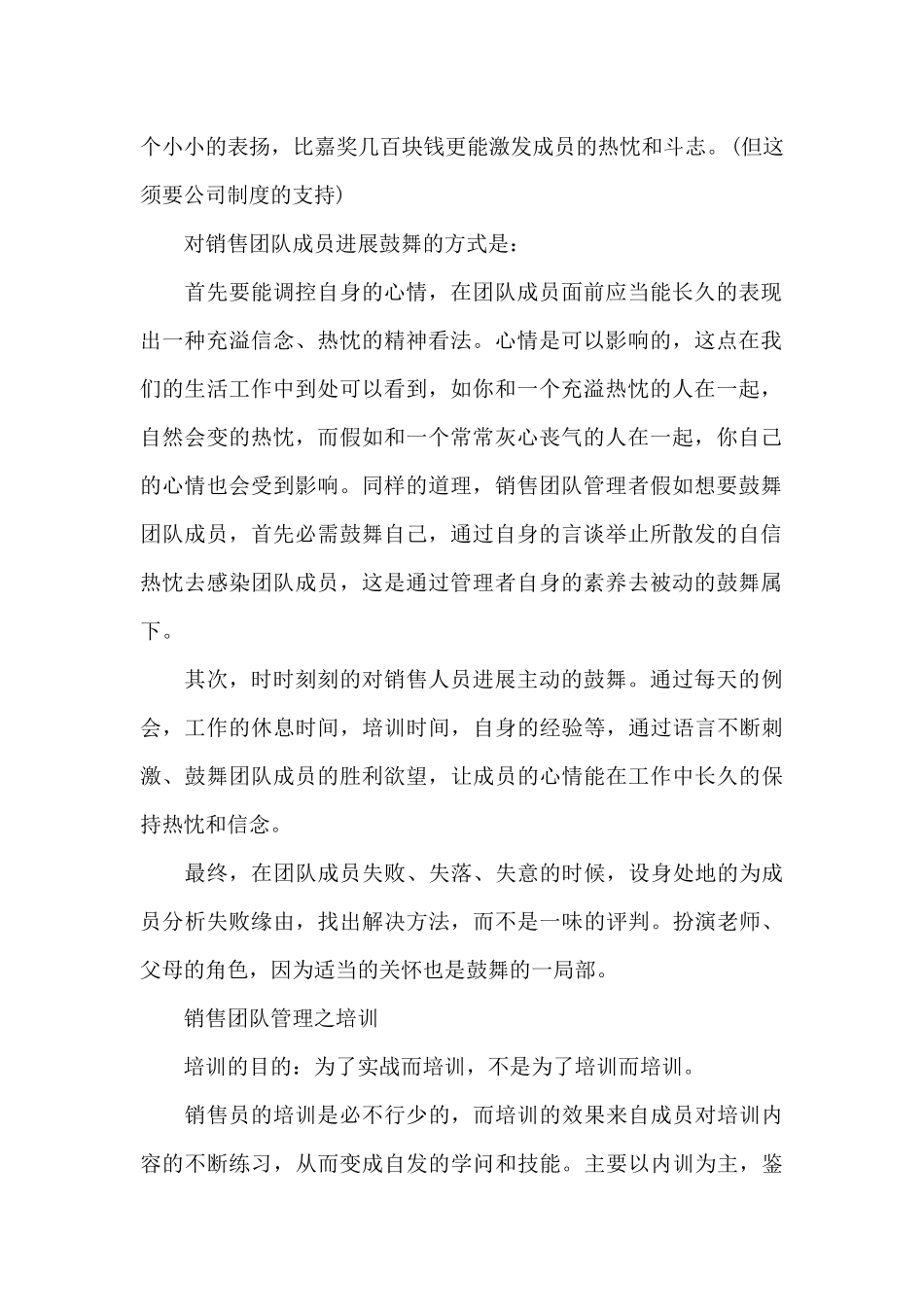 营销团队工作管理心得体会_第2页
