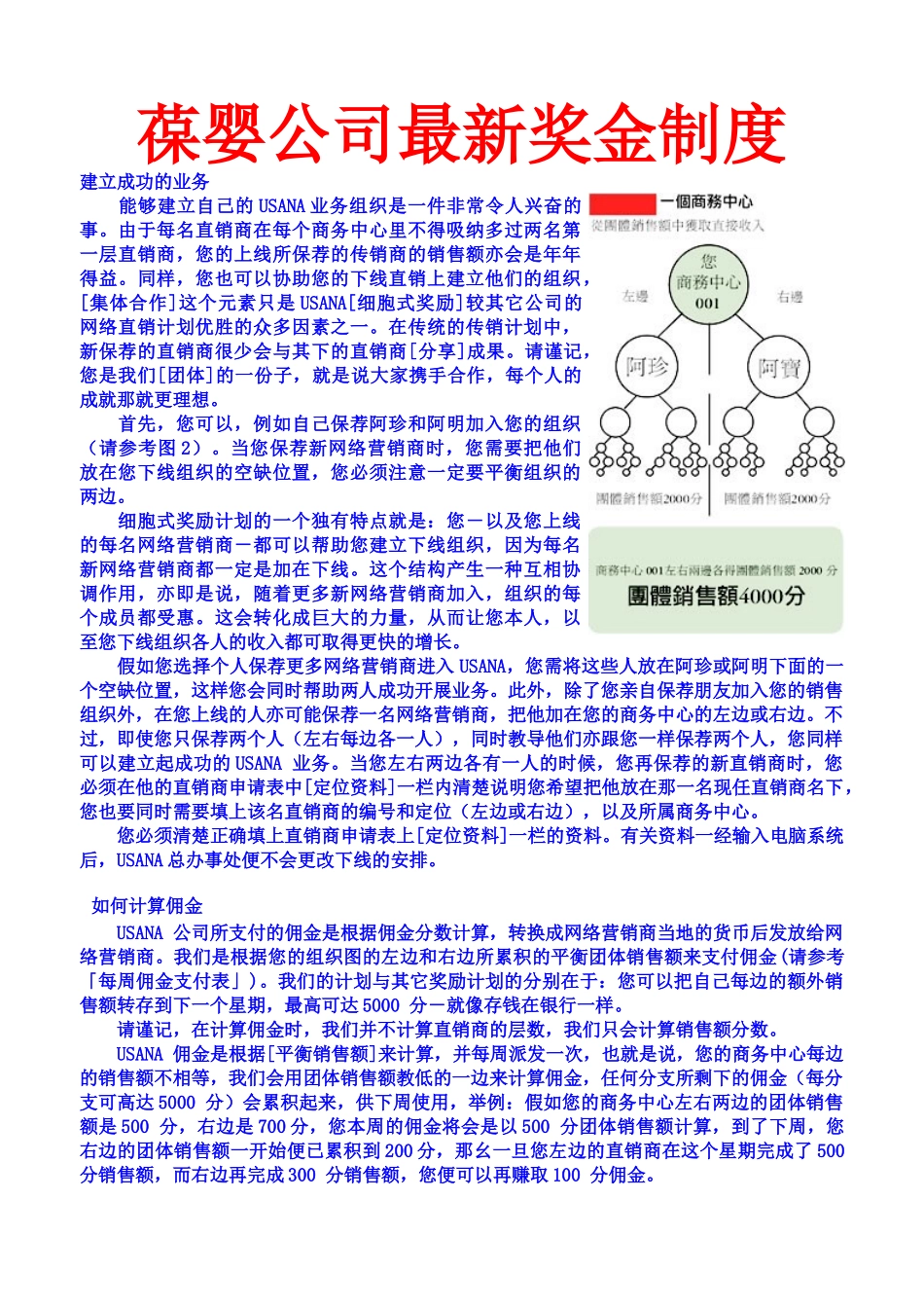 葆婴公司奖金制度 _第1页