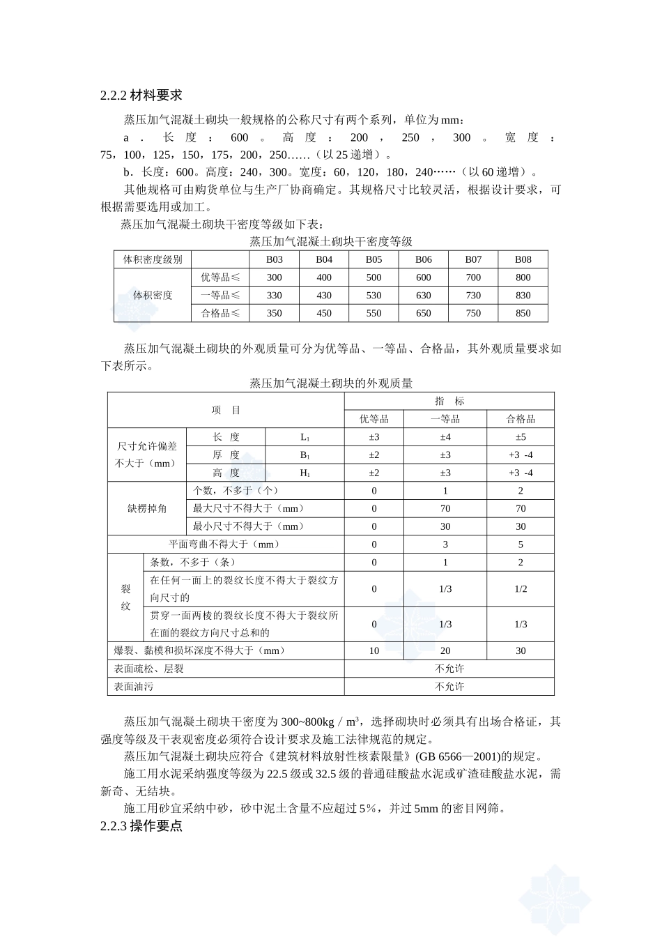 蒸压加气混凝土砌块施工工艺标准_第3页