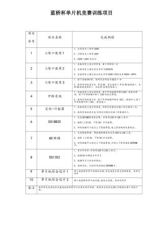 蓝桥杯单片机赛前训练项目