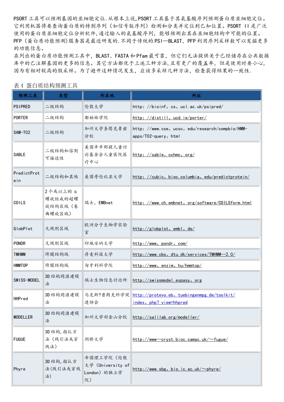 蛋白质功能-结构-相互作用预测网站工具合集_第3页