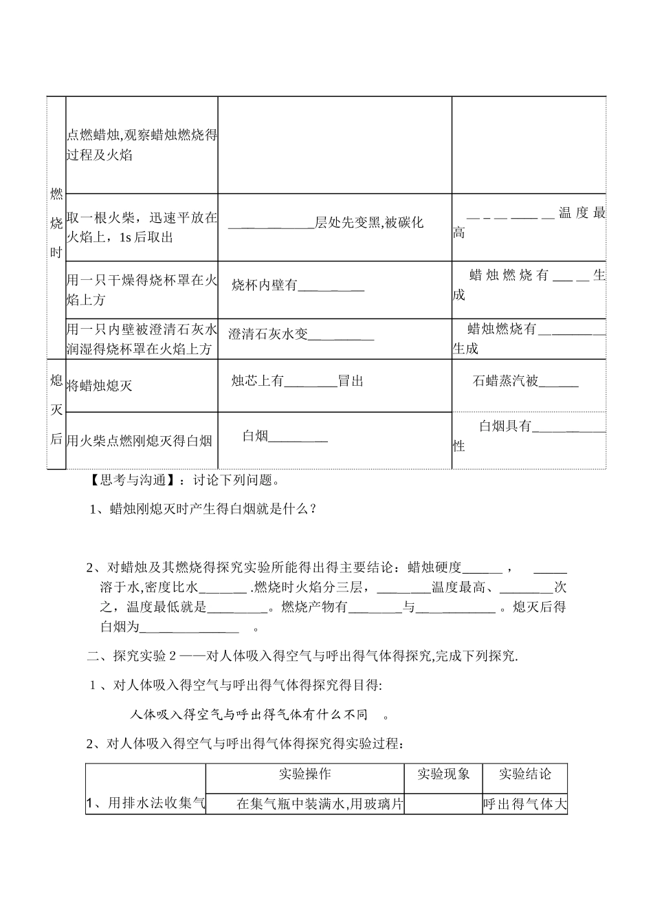 蜡烛燃烧实验探究_第2页