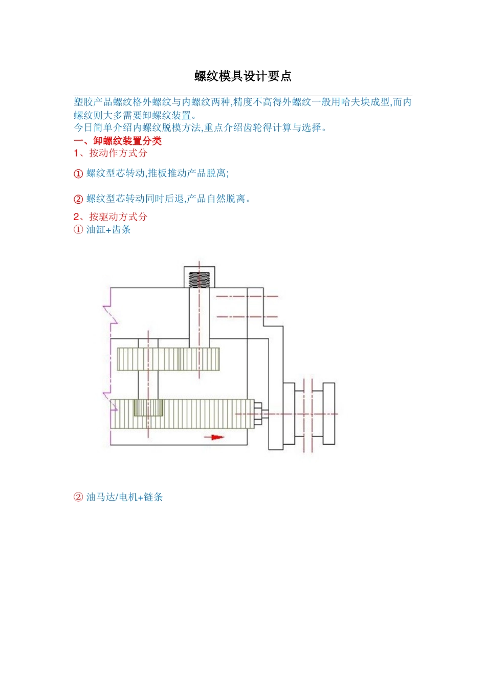 螺纹模具设计要点_第1页