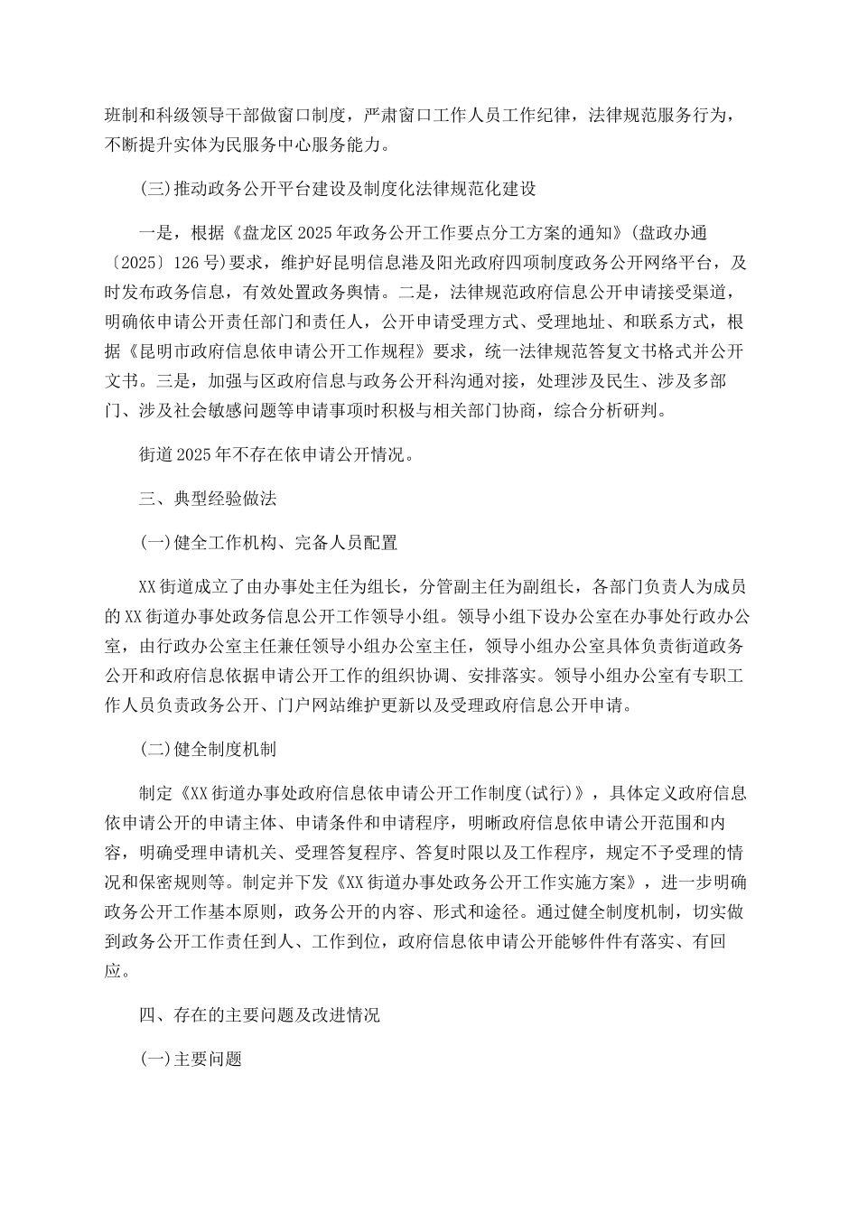 街道2025年度政务公开工作总结_第3页