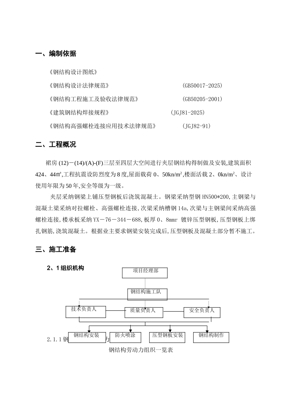裙房三层钢结构施工方案_第2页