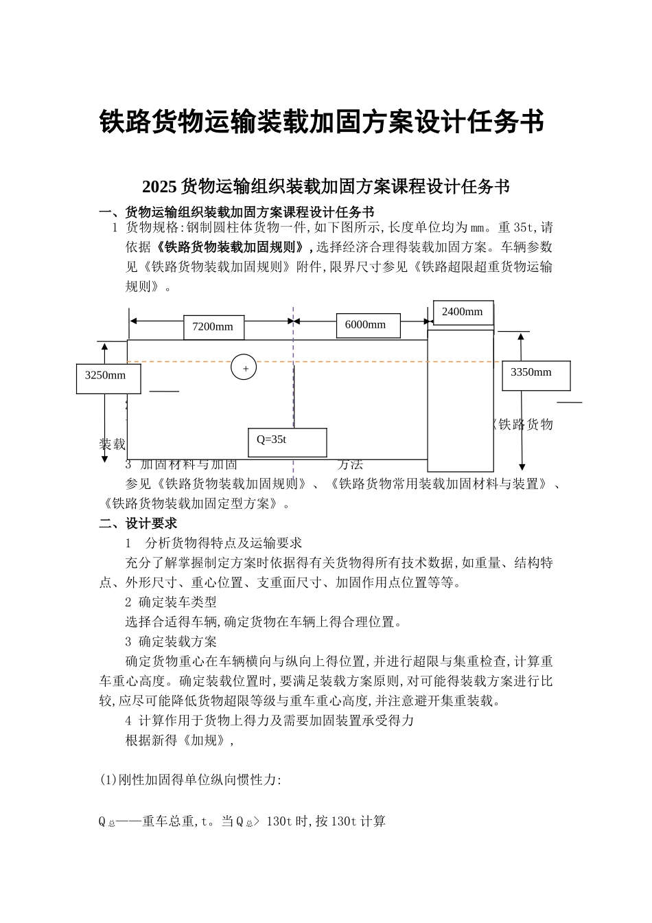 西南交通大学铁路货物运输装载加固课程设计说明书_第3页