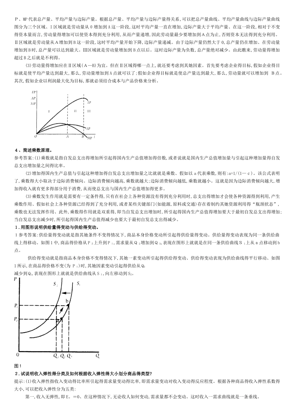 西方经济学计算、简答 工商管理考试答案专科_第3页