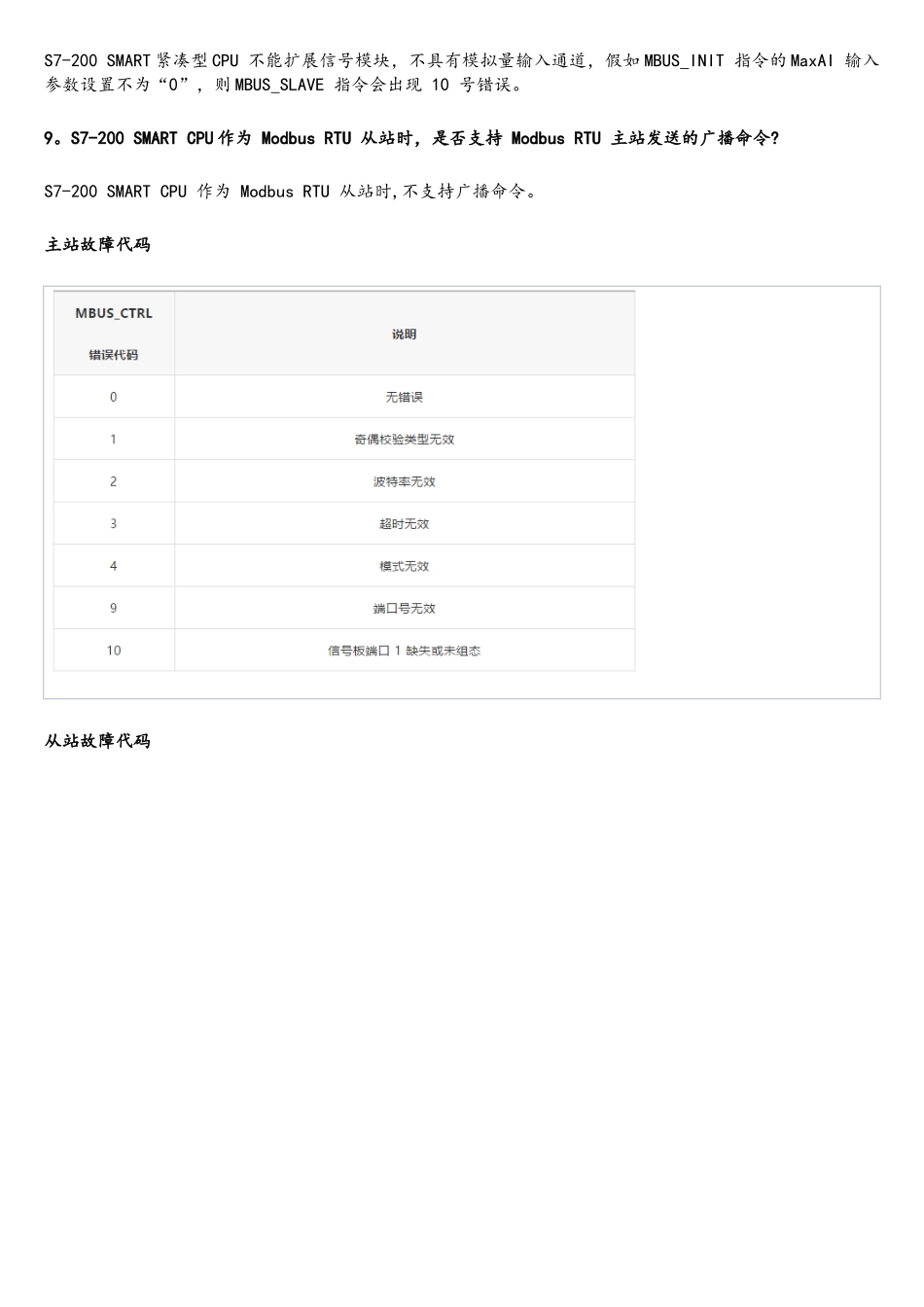 西门子S7-200-SMART之Modbus-RTU-通信常见问题及错误代码含义_第3页
