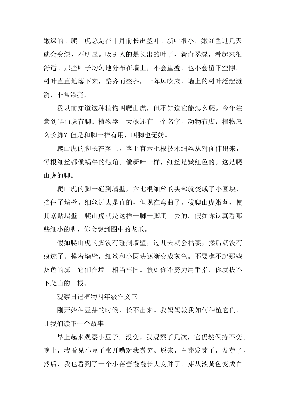 观察400字日记植物四级作文_第2页