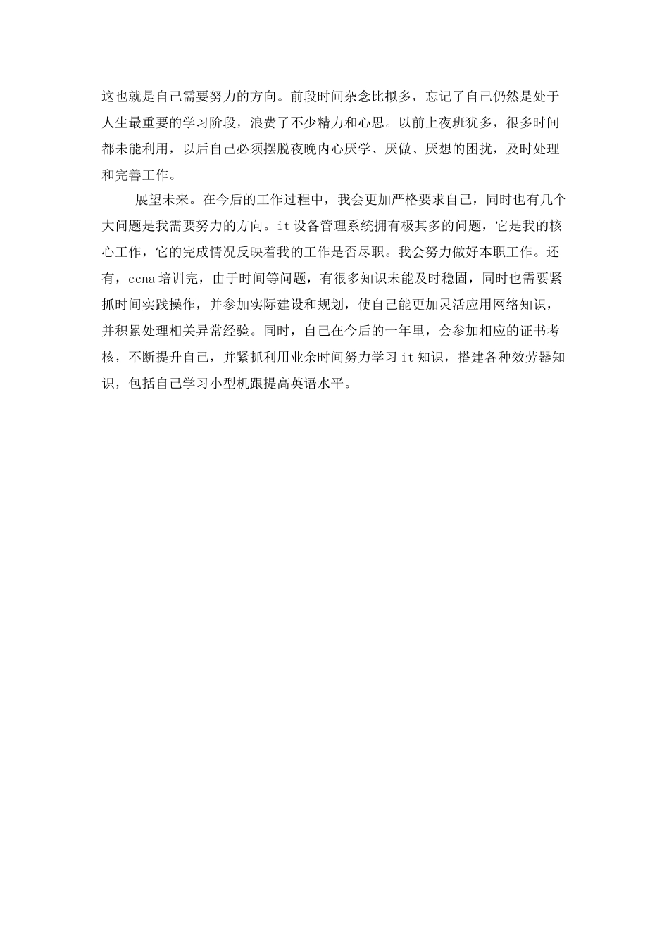 计算机专业技术年终工作总结例文_第2页