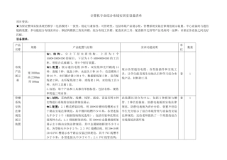 计算机专业综合布线实训室设备清单