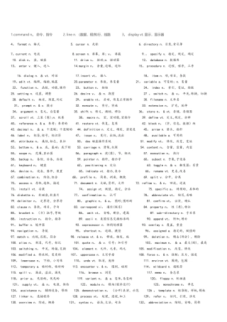 计算机专业英语词汇