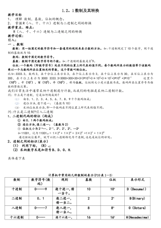 计算机基础数制及其转换