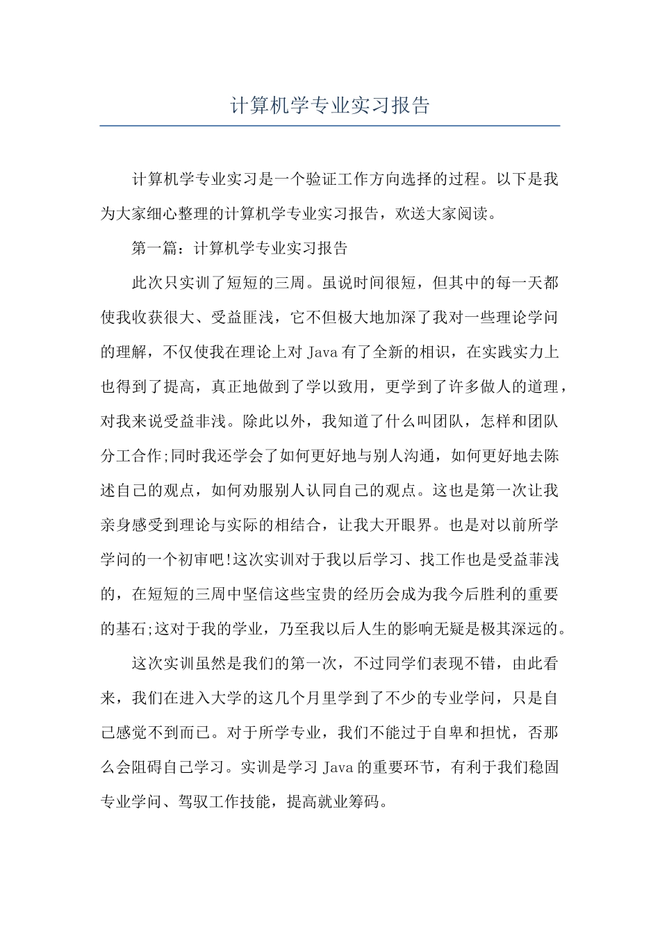 计算机学专业实习报告_第1页