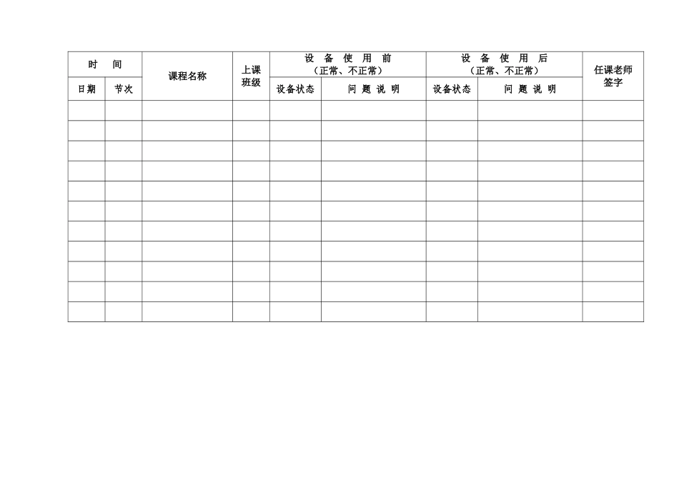 计算机室使用登记表_第2页