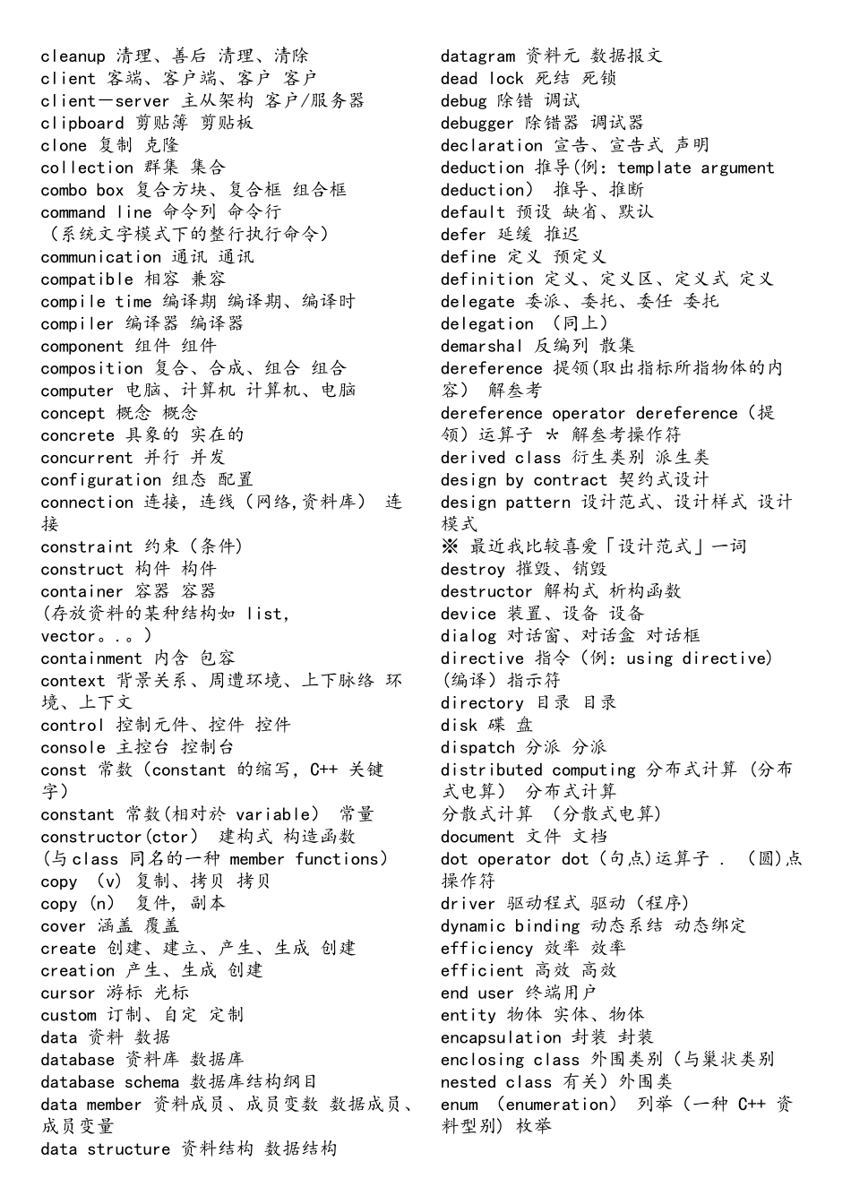 计算机编程常用英语单词_第2页