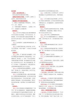 计算机网络原理自学考试记忆重点