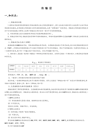 计算机网络复习题-传输层
