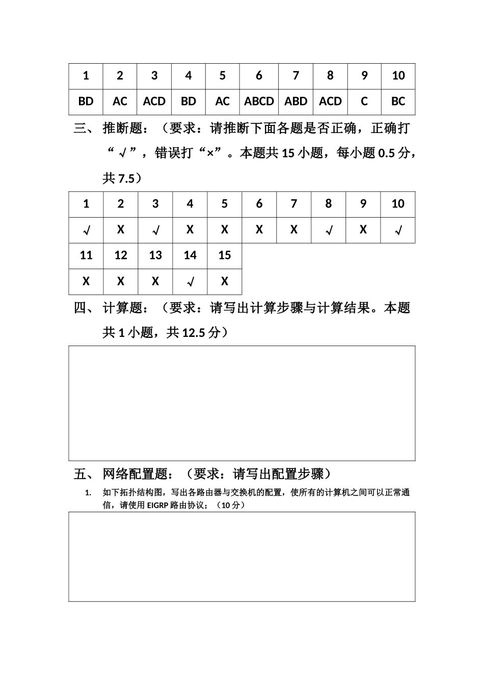 计算机网络技术考试题C卷_第2页