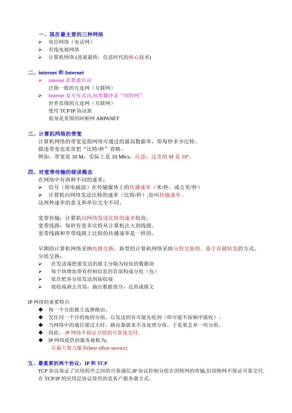 计算机网络重点知识总结_第1页