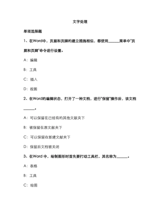计算机考试文字处理