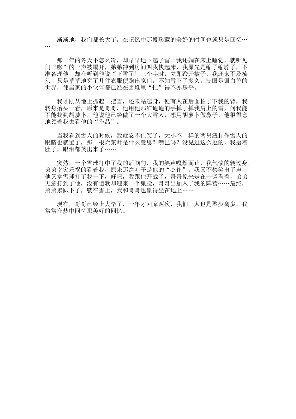 记忆中的乐趣作文_第3页