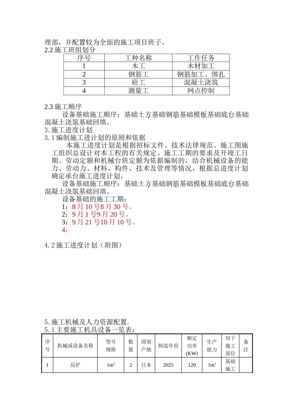 设备基础施工组织设计_第3页