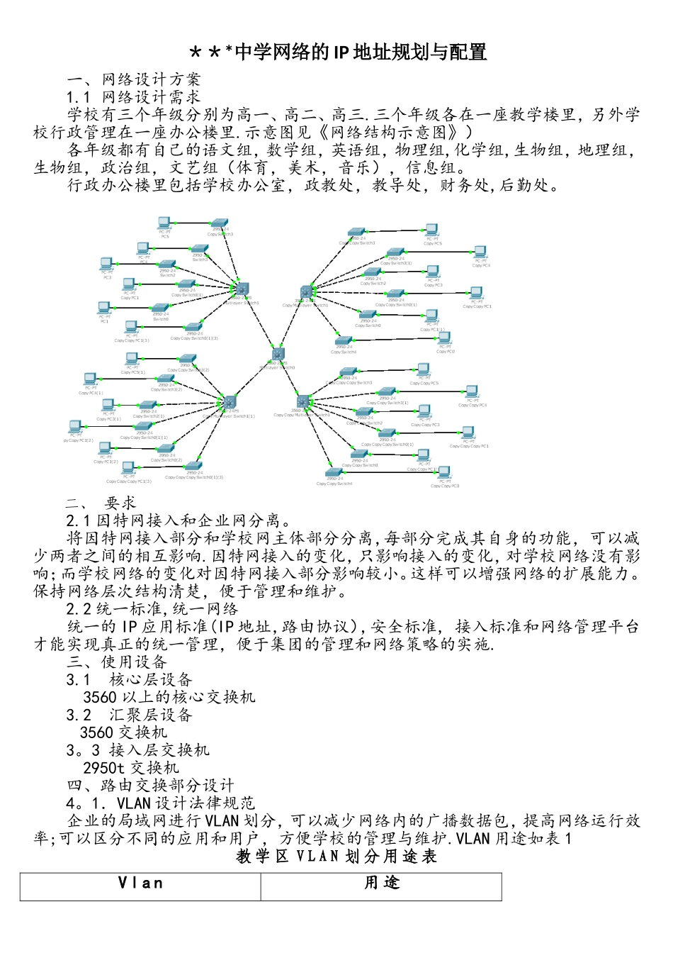 设计一个完整的校园网络规划方案_第1页