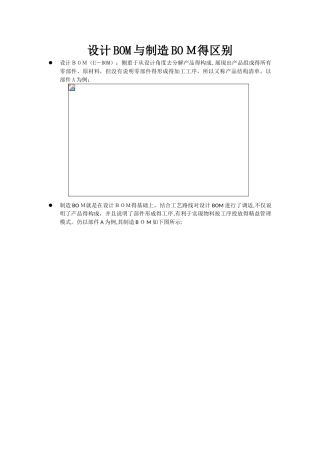 设计BOM与制造BOM的区别