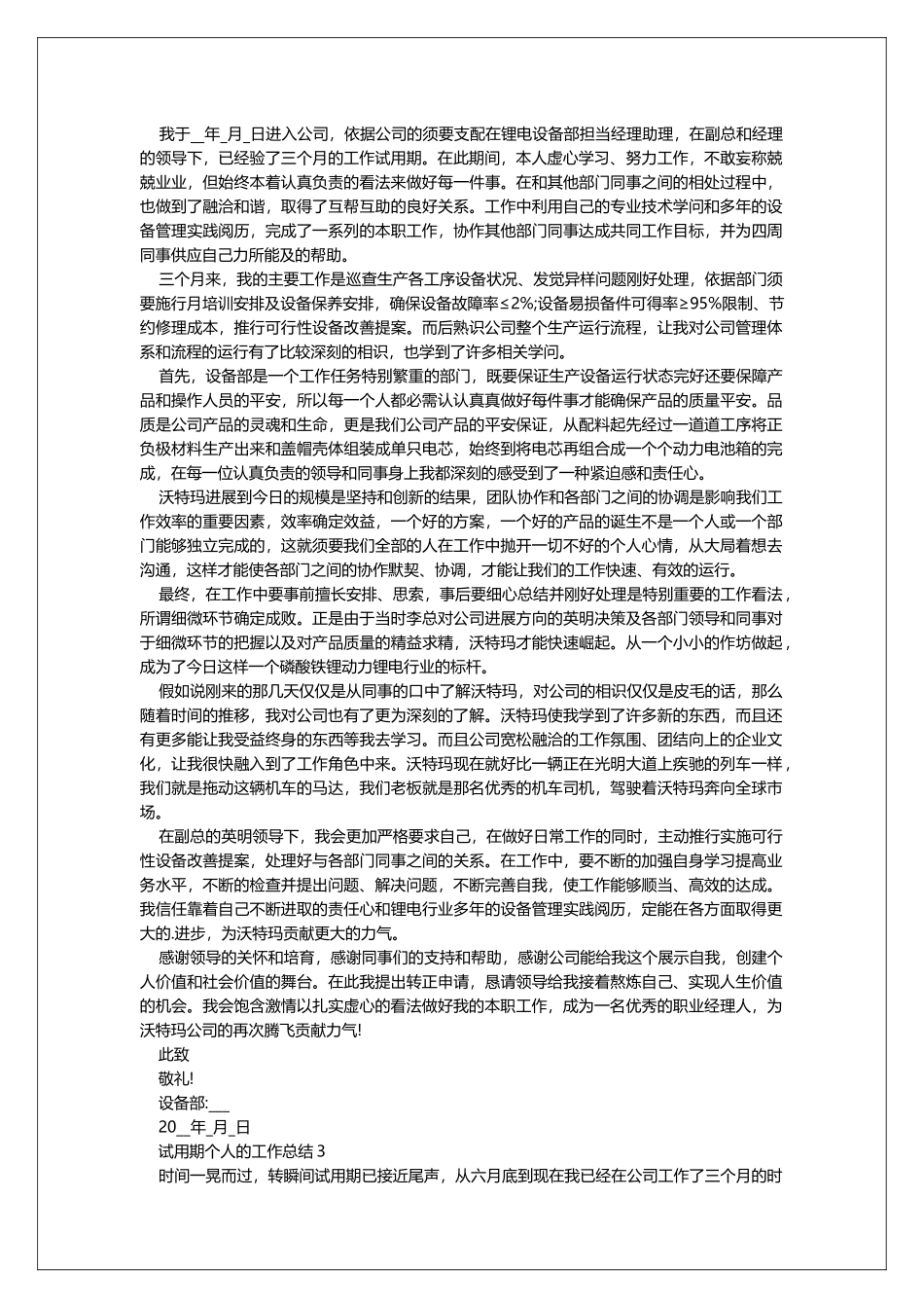 试用期个人的工作总结_第2页