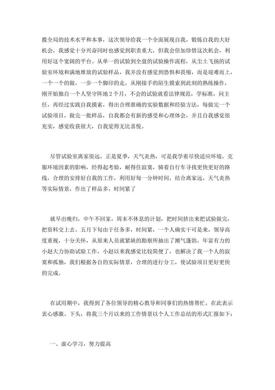 试用期工作总结范文(九)_第2页