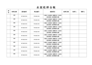 试验室收样台帐
