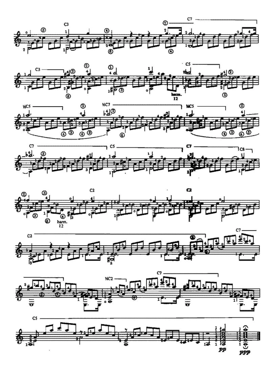 贝多芬作品《月光奏鸣曲-柔板》AdagiofromSonata;Beethoven古典吉他谱_第3页