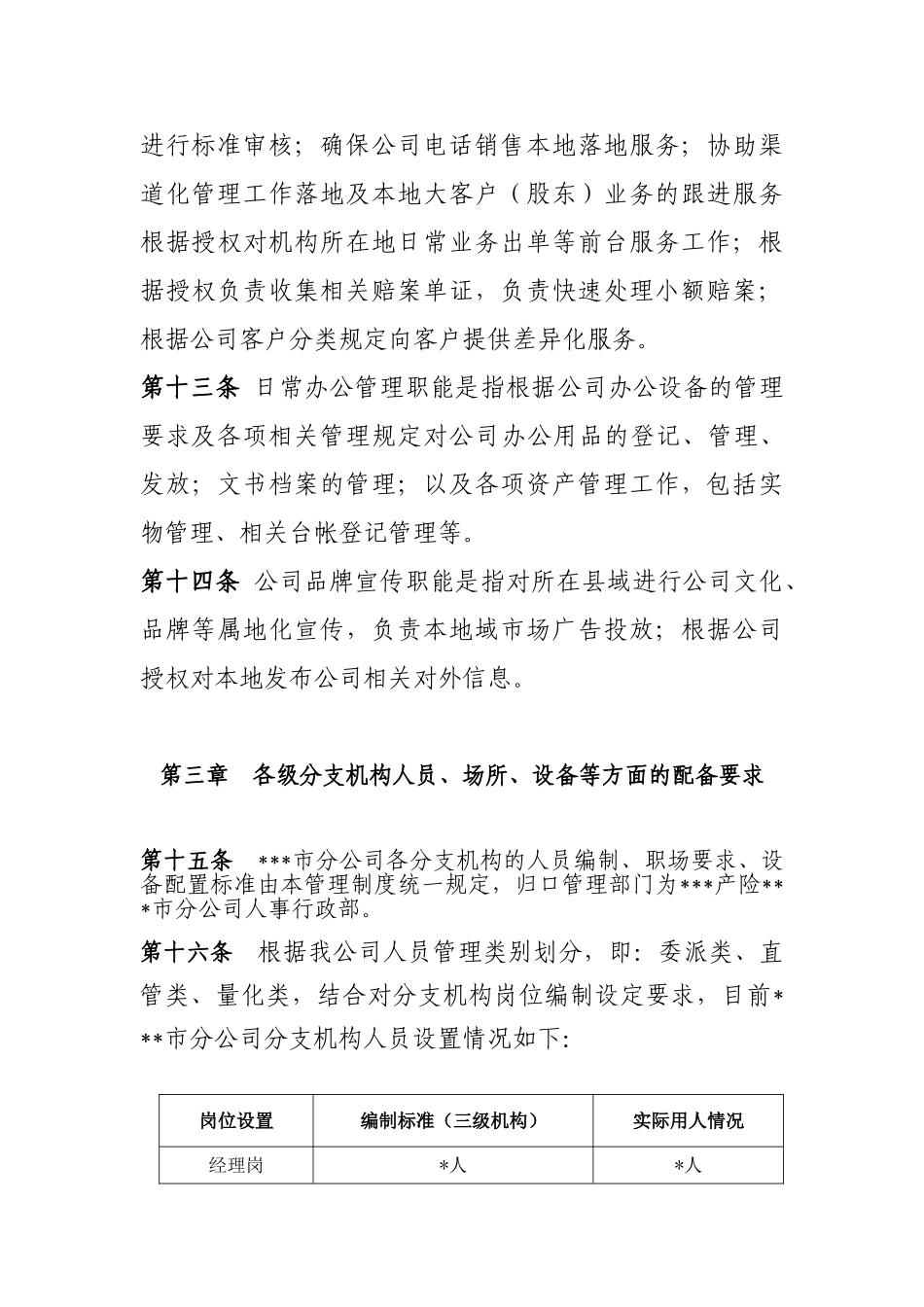 财产保险分公司分支机构管理制度 _第3页